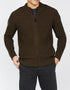 Men's Zipped Ribbed Cardigan | Forest Marl Clearance