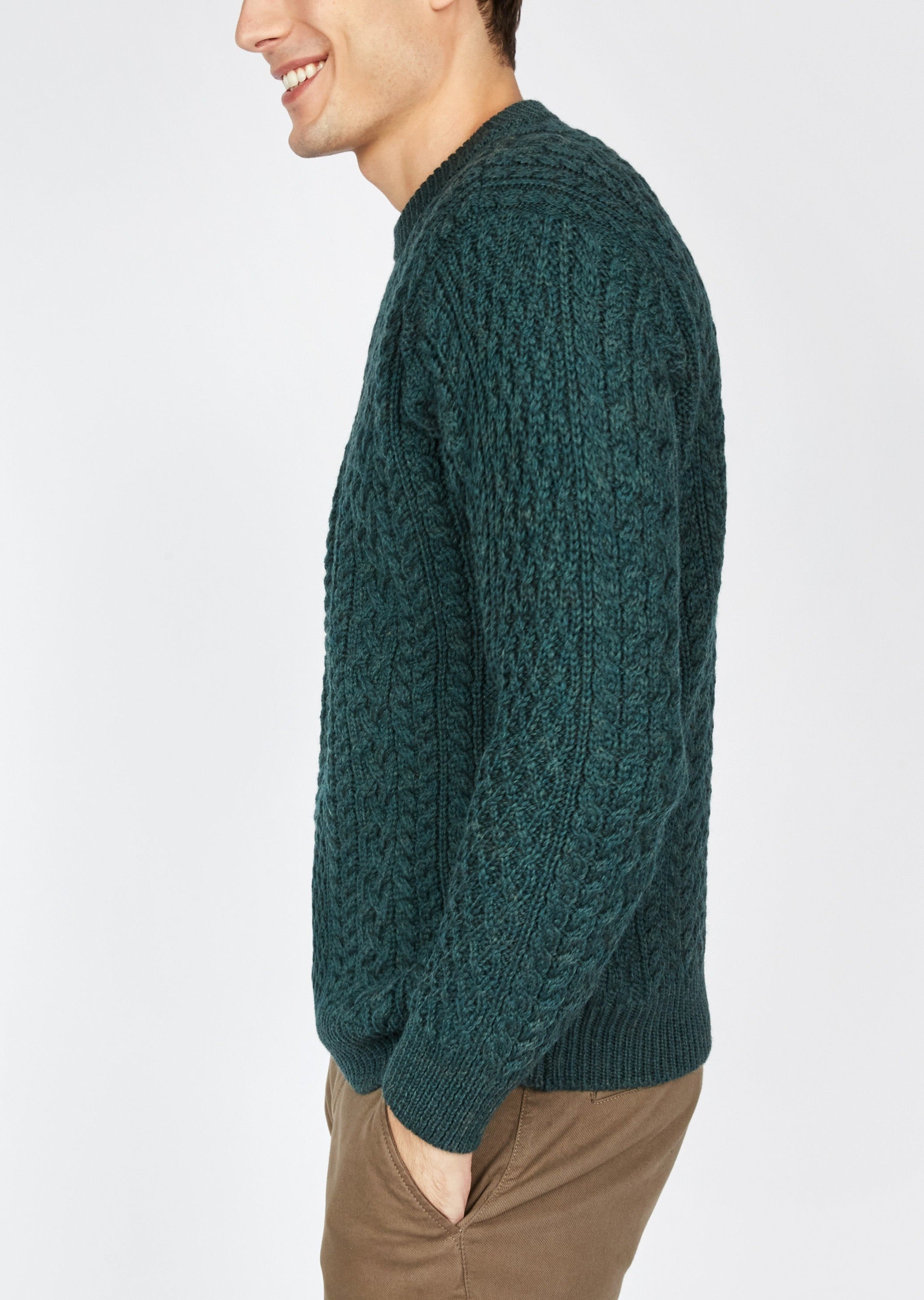 IrelandsEye Cuileann Aran Sweater | Green