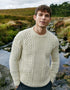 IrelandsEye Men's Cuileann Aran Sweater | Natural