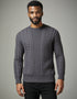 IrelandsEye Men's Cuileann Aran Sweater | Steel Marl