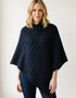 Aran Poncho | Navy