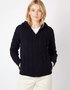 IrelandsEye Women's Aran Hooded Cardigan | Navy