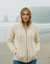 IrelandsEye Women's Aran Hooded Cardigan | Natural