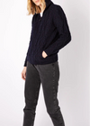 IrelandsEye Women's Aran Hooded Cardigan | Navy