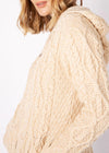 IrelandsEye Women's Aran Hooded Cardigan | Oatmeal
