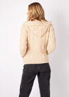 IrelandsEye Women's Aran Hooded Cardigan | Oatmeal