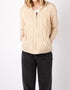 IrelandsEye Women's Aran Hooded Cardigan | Oatmeal