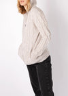 IrelandsEye Women's Aran Hooded Cardigan | Silver