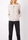 IrelandsEye Women's Aran Hooded Cardigan | Silver
