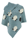 Black Sheep Long Neck Poncho — Summer Storm