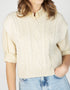 IrelandsEye Women's V Neck Aran Vest | Natural