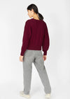 IrelandsEye Cropped Aran Cardigan | Claret