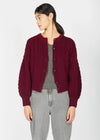 IrelandsEye Cropped Aran Cardigan | Claret