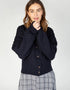 IrelandsEye Cropped Aran Cardigan | Navy