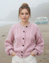 IrelandsEye Cropped Aran Cardigan | Pink