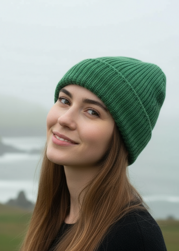 IrelandsEye Chunky Knit Hat | Green