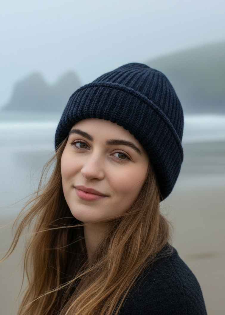 IrelandsEye Chunky Knit Hat | Navy