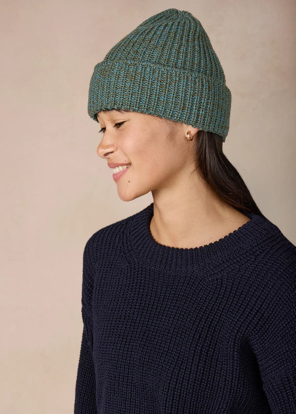 Zinnia Chunky Knit Merino Wool Hat | Fern Marl