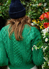 IrelandsEye Cropped Aran Cardigan | Green