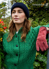 IrelandsEye Cropped Aran Cardigan | Green