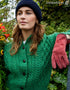 IrelandsEye Cropped Aran Cardigan | Green