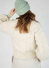 Zinnia Chunky Knit Hat in Sage | 100% Merino Wool | Ireland's Eye Knitwear