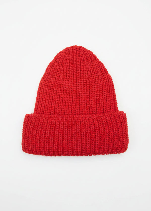Zinnia Chunky Knit Merino Wool Hat | Scarlet