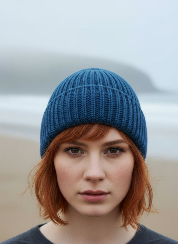 IrelandsEye Chunky Knit Hat | Sapphire Marl
