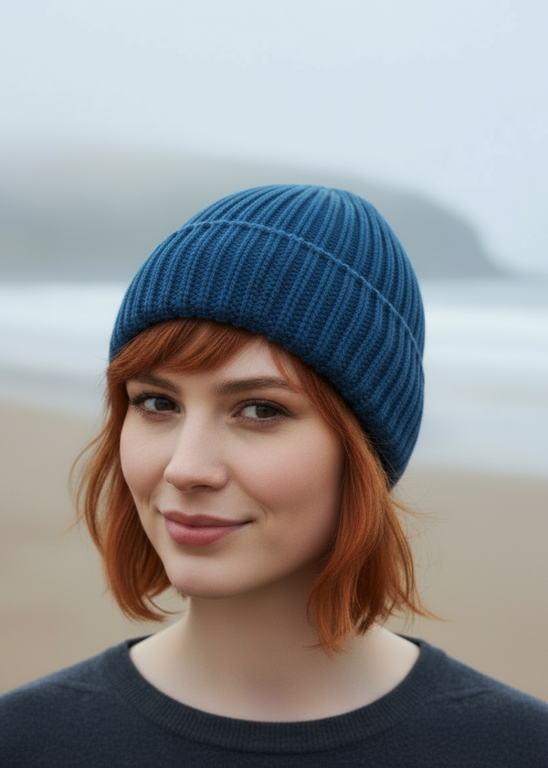 IrelandsEye Chunky Knit Hat | Sapphire Marl
