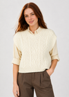 IrelandsEye Women's V Neck Aran Vest | Natural