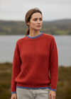 Slaney Crew Neck Sweater - Wool Cashmere Blend | Chilli Red