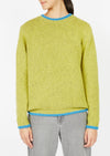 IrelandsEye Slaney Crew Neck Sweater | Chartreuse