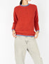 Slaney Crew Neck Sweater - Wool Cashmere Blend | Chilli Red