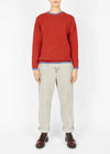 Slaney Crew Neck Sweater - Wool Cashmere Blend | Chilli Red