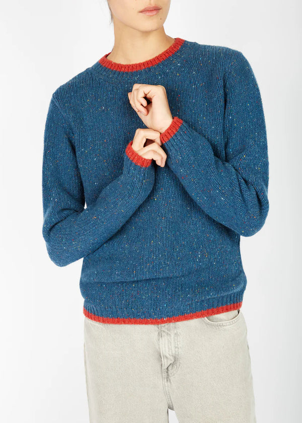 Irelandseye Slaney Crew Neck Sweater | Blue Marl
