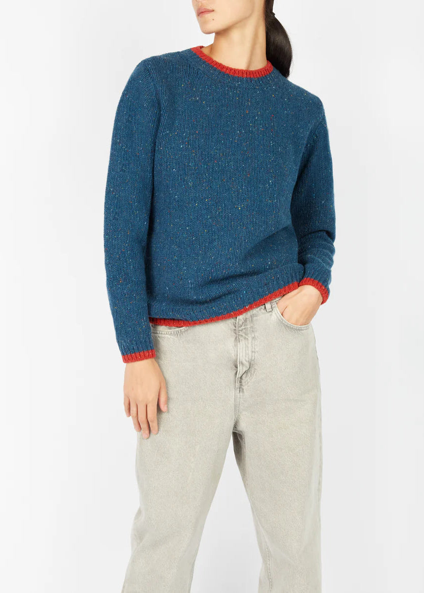 Irelandseye Slaney Crew Neck Sweater | Blue Marl