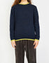 Slaney Crew Neck Sweater - Wool Cashmere Blend | Rich Navy