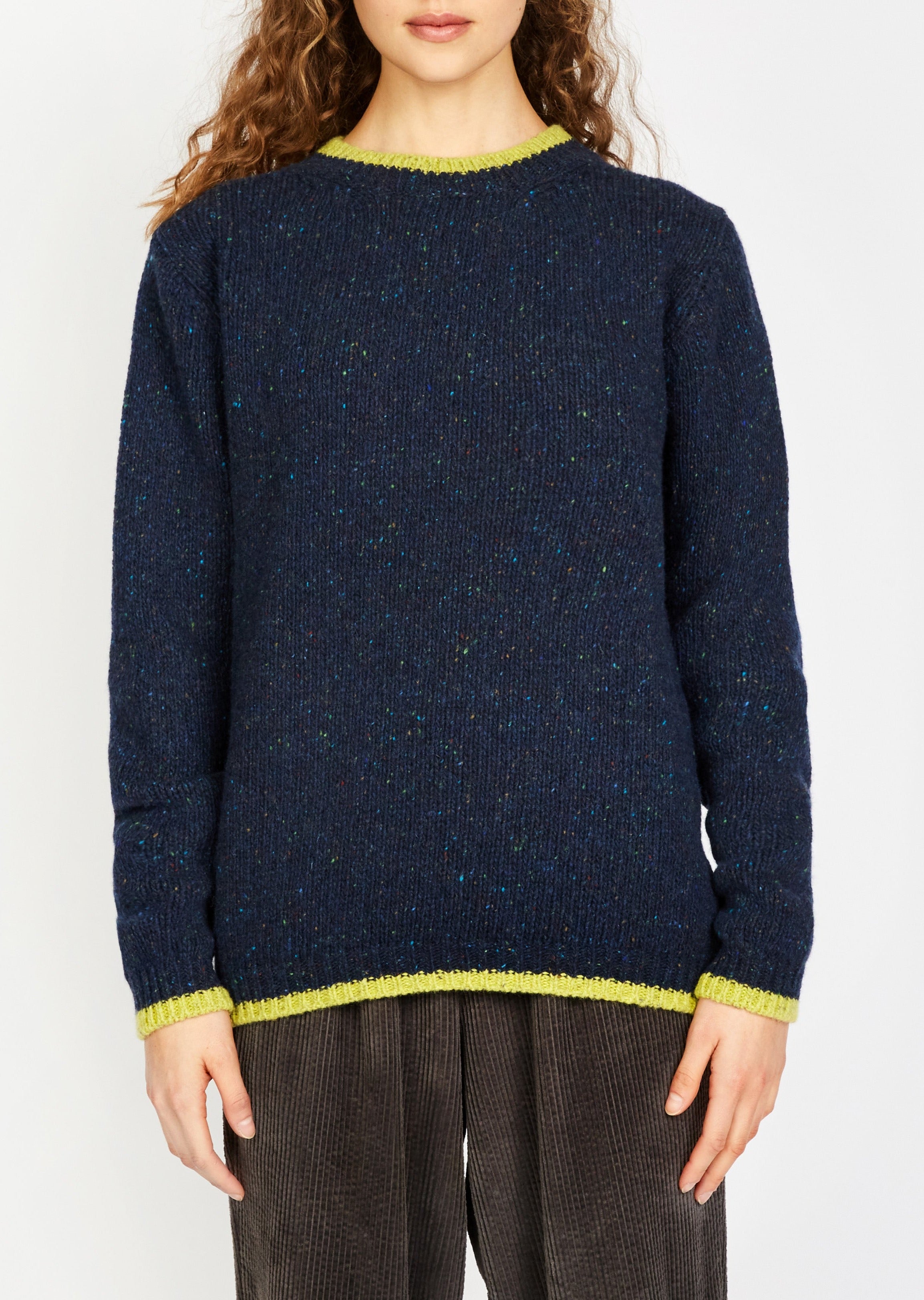 Rich Navy Slaney Crew Neck Sweater