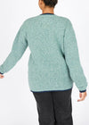 Slaney Crew Neck Sweater - Wool Cashmere Blend | Ocean Mist