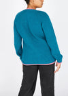 Slaney Crew Neck Sweater - Wool Cashmere Blend | Teal Harbour