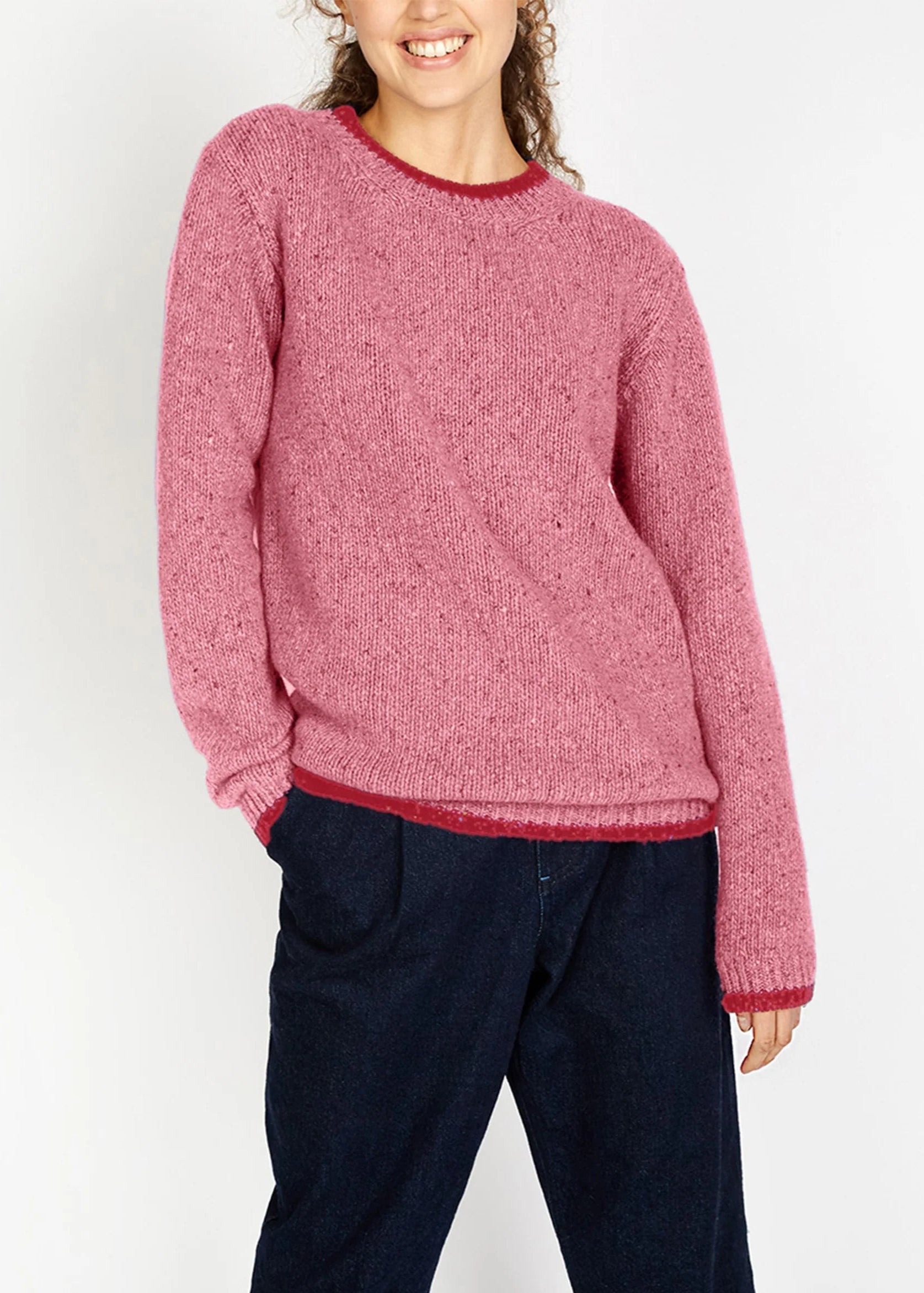 Slaney Crew Neck Sweater | Bubblegum
