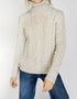 IrelandsEye Women's Polo Aran Sweater | Silver Marl
