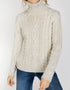 IrelandsEye Women's Polo Aran Sweater | Silver Marl