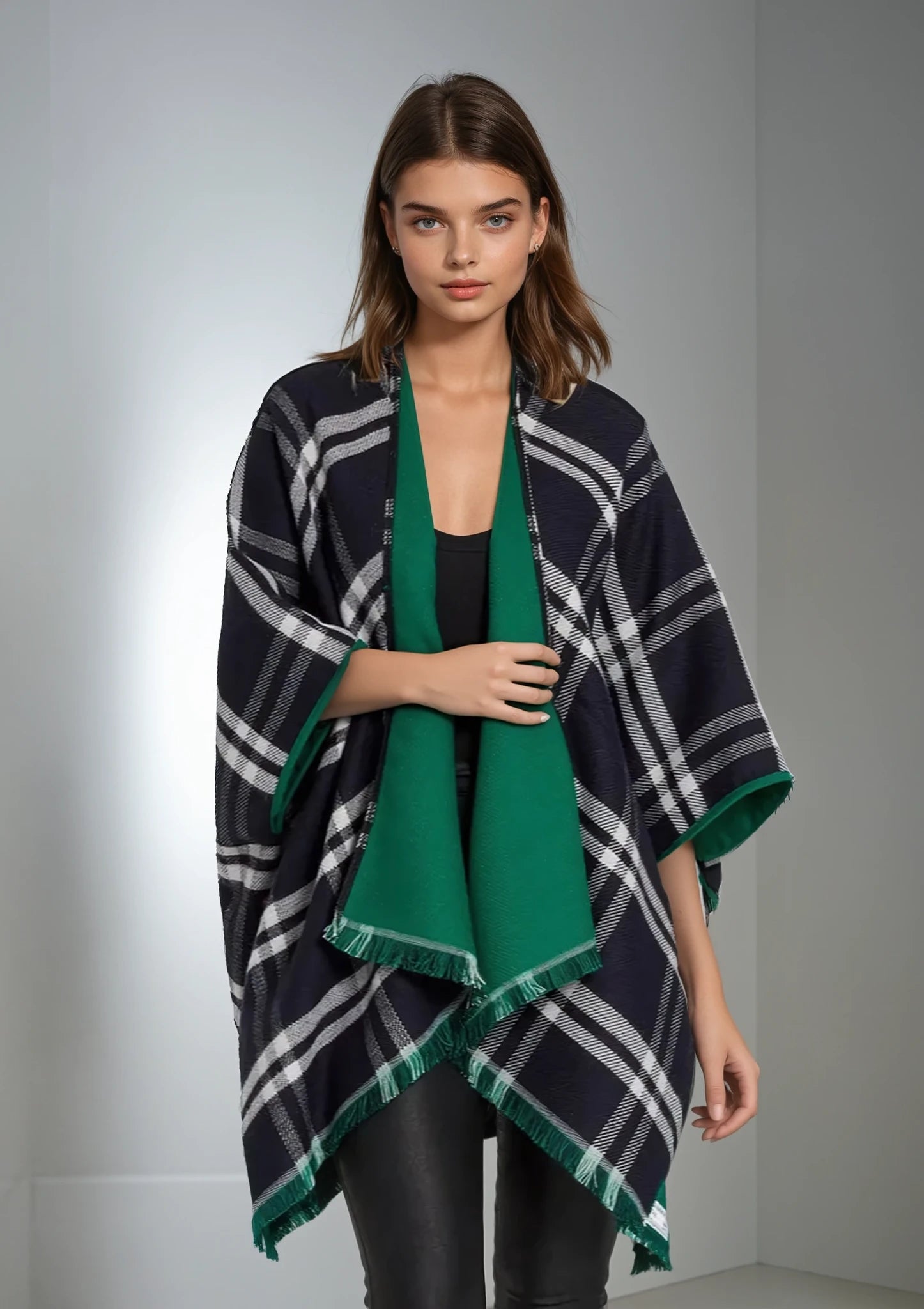 Jimmy Hourihan Green Reversible Shawl