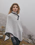 Ladies Herringbone Cape | Grey Navy