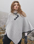 Ladies Herringbone Cape | Grey Navy