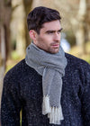 Mucros Alpaca Scarf | Grey Herringbone | Made in Ireland