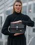 Mucros Weavers Aoife Bag | Red, Blue & Navy Stripe | Irish Wool Handbag