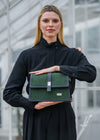 Mucros Aoife Bag | Green Herringbone