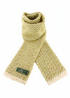 Mucros Aran Scarf | Merino Wool Alpaca Scarf | Lime Mix